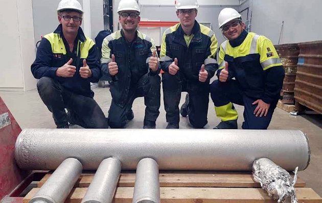 Extrusion-Test-Center-first-billets