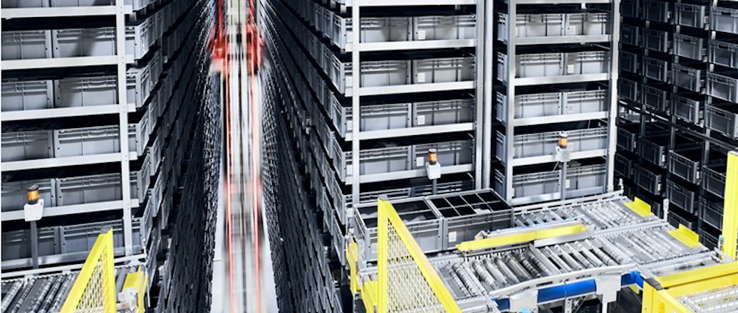 Warehouse storage made of extruded aluminium profiles