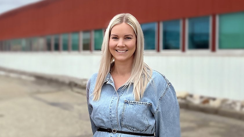 a woman smiling for the camera