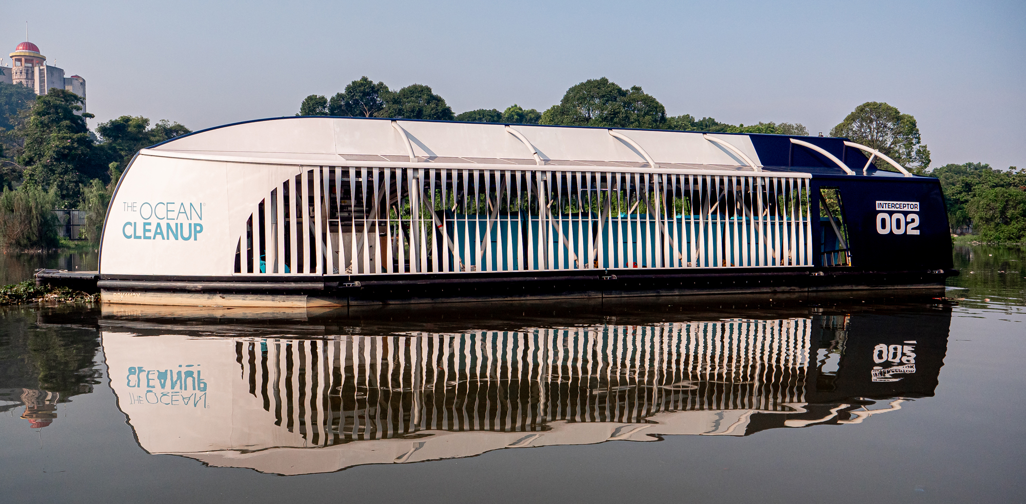  O “Interceptador” da The Ocean Cleanup. (Foto: The Ocean Cleanup)