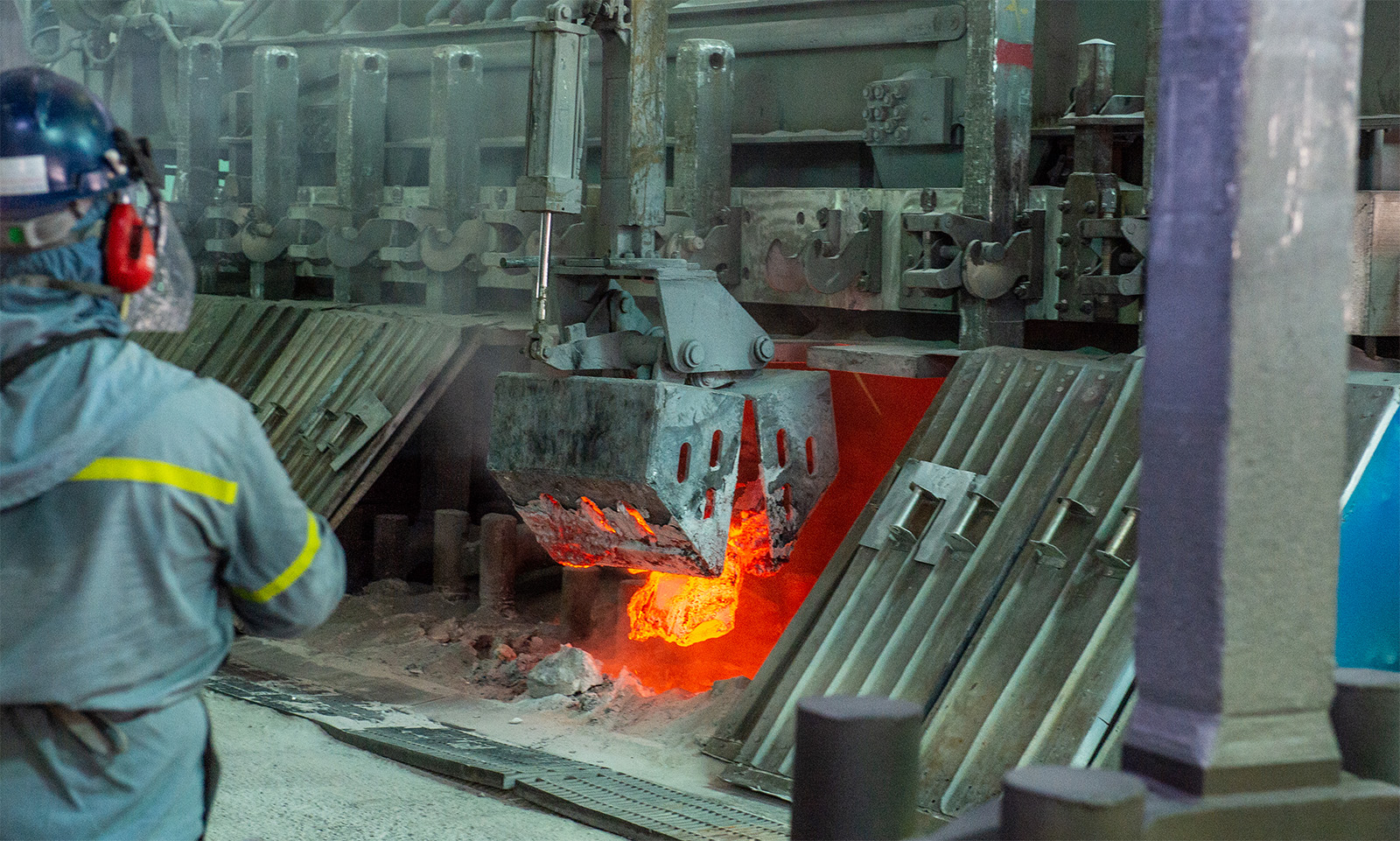 a person working on a machine