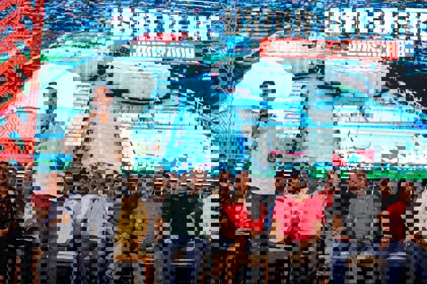 Helder Barbalho, governor of the state of Pará, at the opening of the “Usina da Paz” social center in Belem