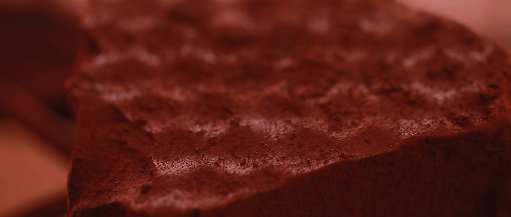 a close up of a chocolate cake