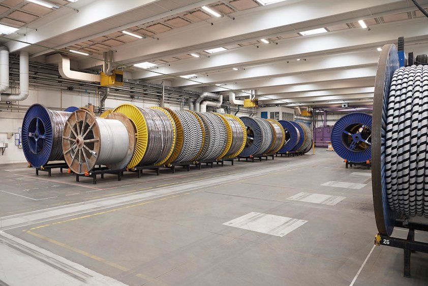 NKTs fabrikk for kraftkabler med medium spenning i Asnæs, Danmark.