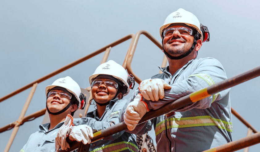a group of people wearing safety vests and helmets