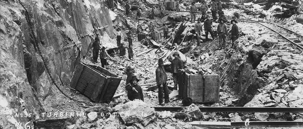 En gruppe anleggsarbeidere 