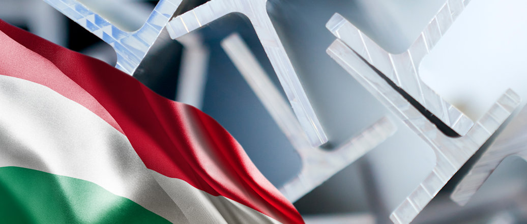 Hungarian flag and extruded profiles