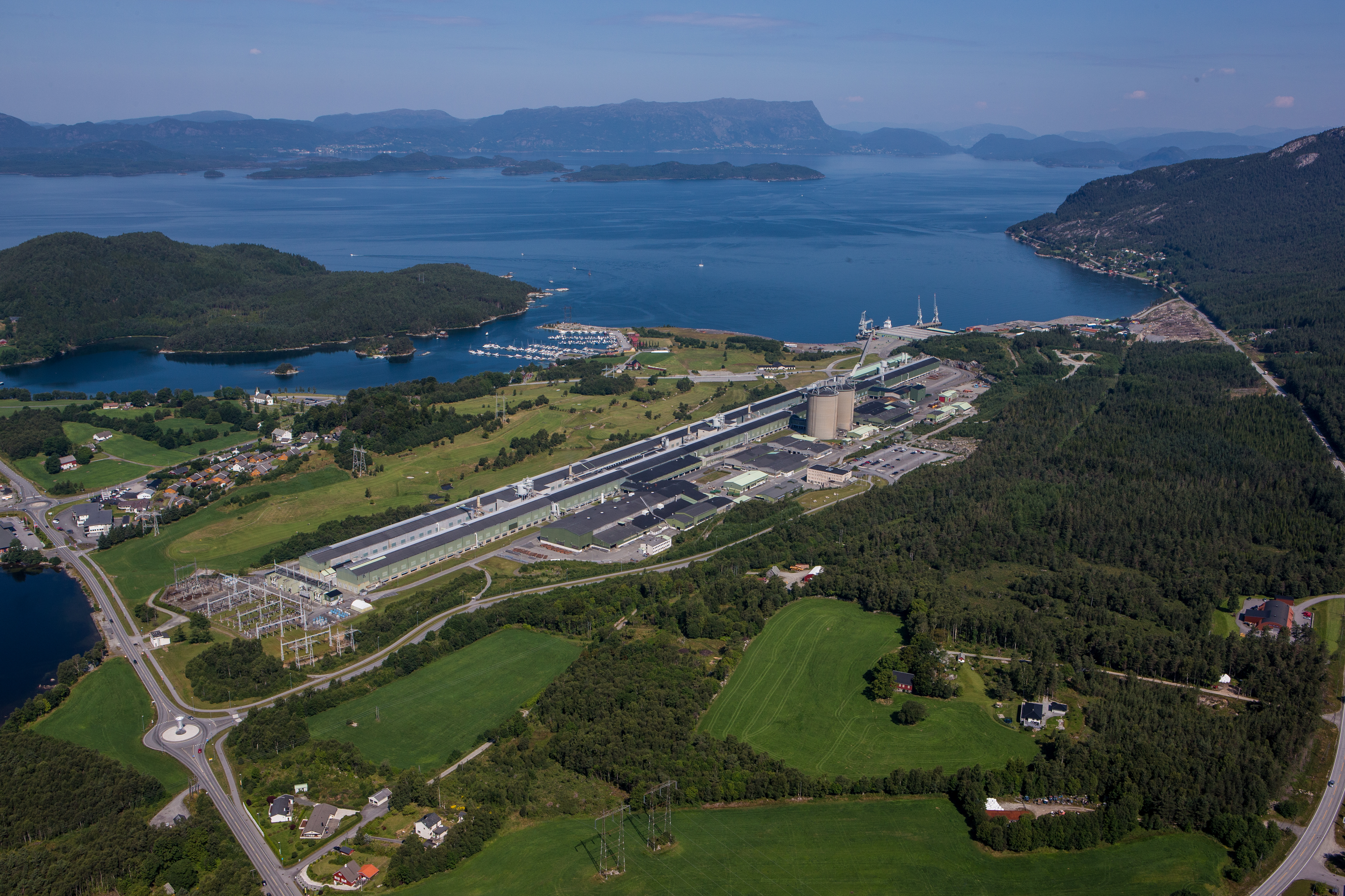 Aerial photo of Hydro Husnes