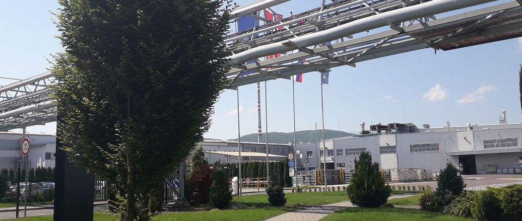 a building with a large metal structure