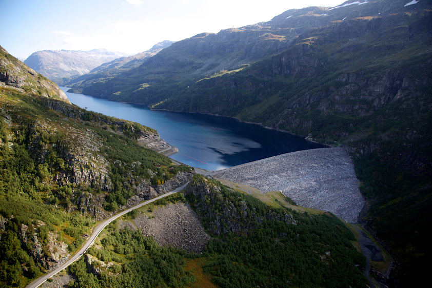 Røldal-Suldal, Valldalen dam og magasin.