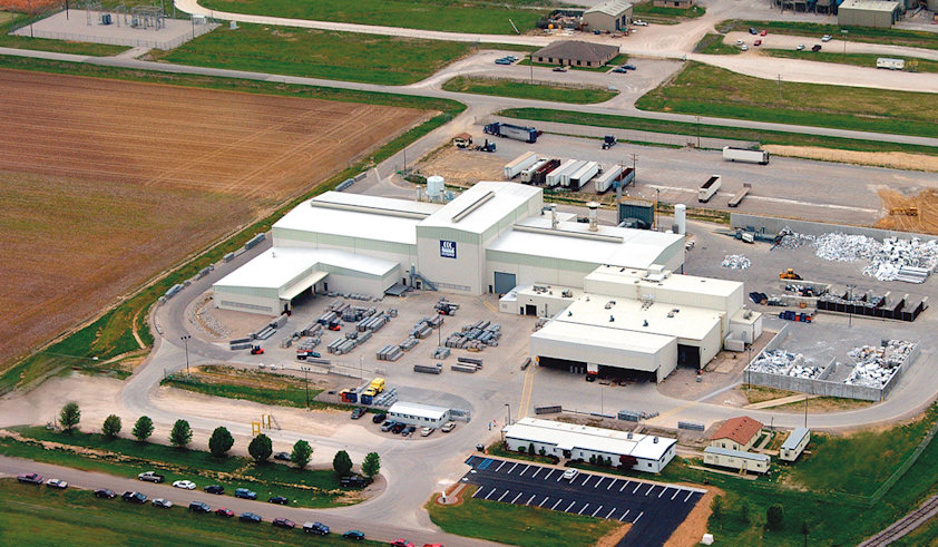 aerial view of a large building