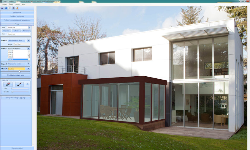 a building with glass doors