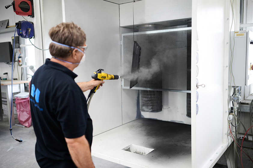 EMS-Messestand in Produktion