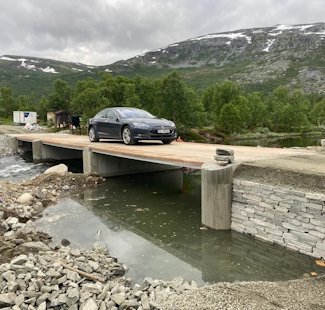 The stone bridge in Grødalen uses aluminum as reinforcement